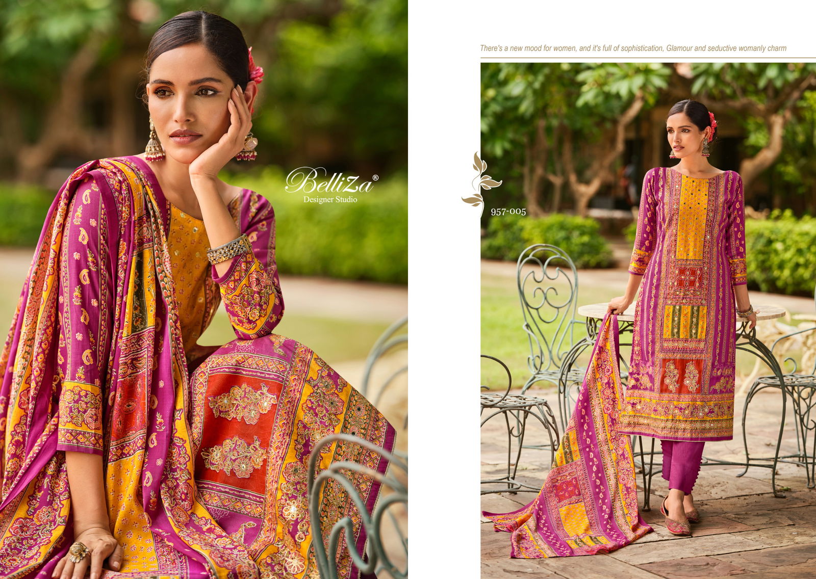 Nusrat By Belliza Modal Viscose Digital Printed Dress Material Wholesalers In Delhi
